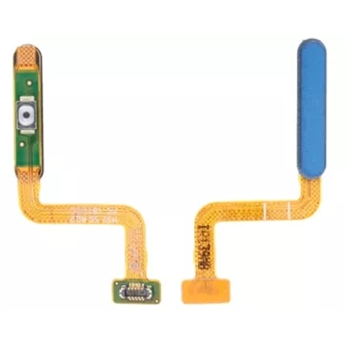 Шлейф Samsung Galaxy M32 M325F, M52 5G M526B з кнопкою включення та сканером відбитка пальця (AAA синій)