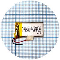 Акумулятор універсальний 402035Р 36.4 х 21.4 х 4 мм 250 mAh 3.7V