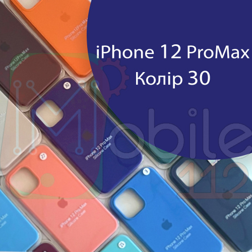 Чохол Silicone case для iPhone 12 Pro Max (фіолетовий №30)