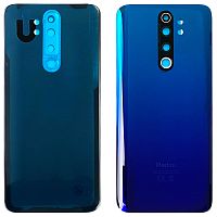 Задня кришка Xiaomi Redmi Note 8 Pro M1906G7I (синя оригінал Китай зі склом камери)