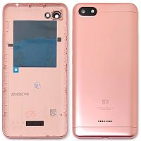 Задняя крышка Xiaomi Redmi 6A Global version (розовая 1 SIM слот)