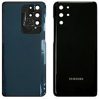 Задня кришка Samsung Galaxy S20+ Plus G985F (чорна оригінал Китай зі склом камери)