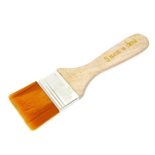 Пензлик антистатичний Aida №5 (дерев'яна ручка 12 см, щетина 3.5 х 2.5 см)