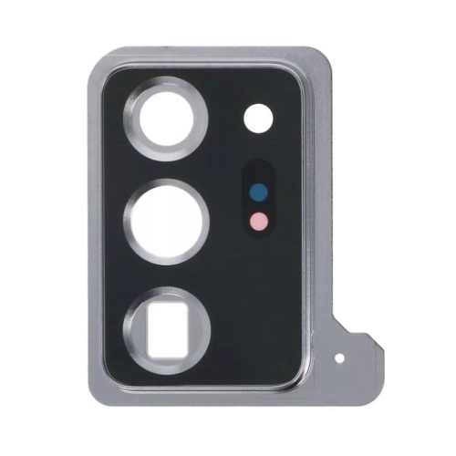 Скло камери Samsung Galaxy Note 20 Ultra N985F, Note 20 Ultra 5G N986B (у сріблястій рамці)