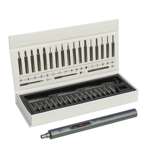 Акумуляторна викрутка Kaisi CS0312A з LED підсвічуванням (20 біт, Mini намагнічувач/ розмагнічувач, USB-Type-C)