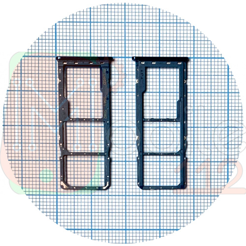 Тримач SIM карти Samsung Galaxy A7 2018 A750F (синій на 2 SIM + MicroSD)