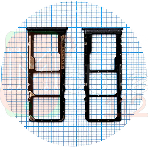 Тримач SIM карти Xiaomi Redmi 9 (сірий на 2 SIM + Micro SD)