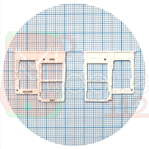 Держатель Sim карты Samsung Galaxy A20e A202F (белый на 2 Sim + Micro SD)