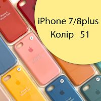 Чехол Silicone case для iPhone 7 Plus 8 Plus (желтый №51)