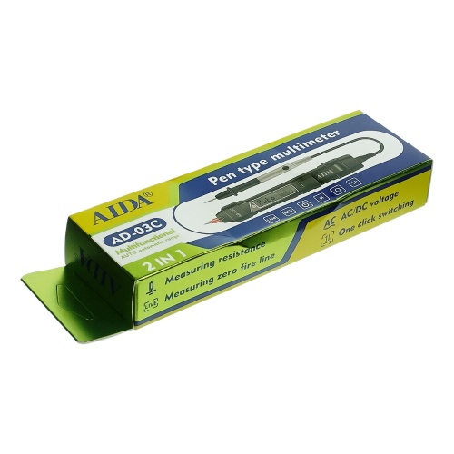 Мультиметр-ручка цифровой Aida AD-03C карманный с автоопределением, с детектором скрытой проводки фото 3
