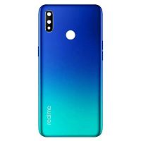 Задняя крышка Realme 3 RMX1821 (синяя оригинал Китай со стеклом камеры)
