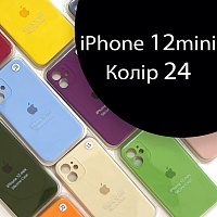 Чохол Silicone сase Full сamera Protective для iPhone 12 Mini (чорний №24)