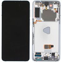 Дисплей Samsung Galaxy S21 Plus 5G G996B з тачскріном (OLED із сріблястою рамкою)