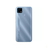 Задня кришка Realme C25, C25s (синя зі склом камери)