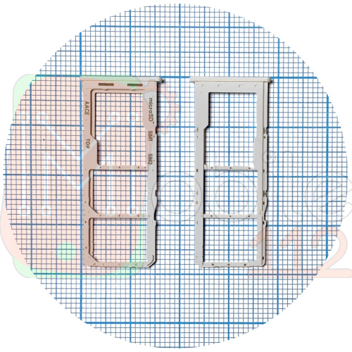 Держатель Sim карты Samsung Galaxy A13 4G A135F (белый на 2 SIM + Micro SD)