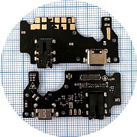 Шлейф ZTE Blade V30 Vita с разъемами зарядки и наушников, микрофоном - нижняя плата (AAA)