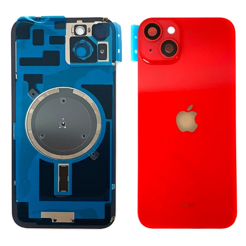 Задня кришка Apple iPhone 14 Plus (червона з рамкою, склом камер та магнітом) фото 2