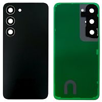 Задня кришка Samsung Galaxy S23 5G S911 (чорна оригінал Китай зі склом камери)