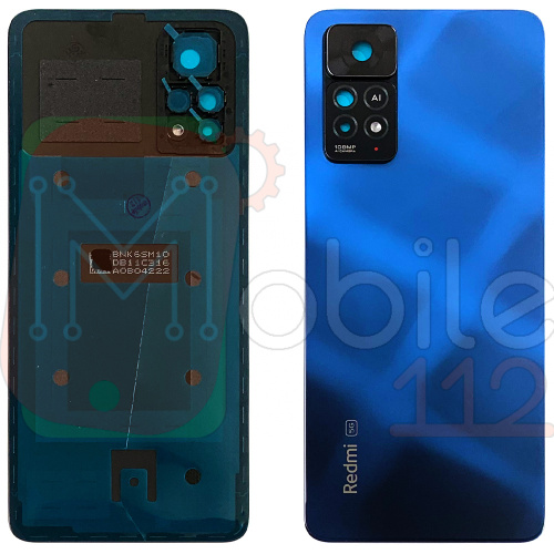 Задня кришка Xiaomi Redmi Note 11 Pro 5G (синя Original New зі склом камери)