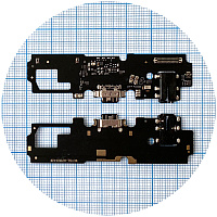 Шлейф Vivo Y30 1938 з роз'ємами зарядки та навушників з мікрофоном - нижня плата (AAA)