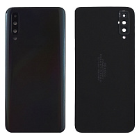 Задня кришка Samsung Galaxy A50 2019 A505F (чорна оригінал Китай зі склом камери)