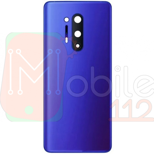 Задняя крышка OnePlus 8 Pro (синяя оригинал Китай со стеклом камеры)