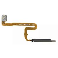 Шлейф Xiaomi Redmi Note 10 Pro, Note 10 Pro Max с кнопкой включения и сканером отпечатка пальца (AAA черный)