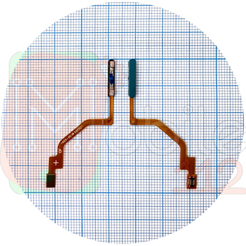 Шлейф Xiaomi Redmi Note 9S, Note 9 Pro, Note 9 Pro Max зі сканером відбитка пальця (зелений оригінал Китай)