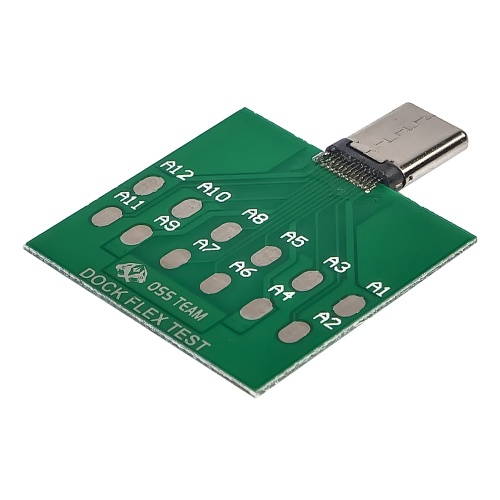 Тестова плата Aida DFT-Type C для перевірки контактів роз'єму Type C на коротке замикання