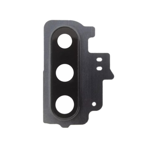 Скло камери Samsung Galaxy Note 10 N970F, Note 10 Plus N975F (чорне в синій рамці для Note 10 Plus)