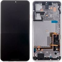 Дисплей Google Pixel 3 + тачскрин (оригинал Китай с розовой рамкой)
