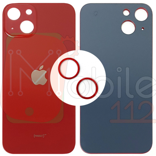 Задня кришка Apple iPhone 13 (червона оригінал Китай з кільцями)