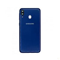 Задня кришка Samsung Galaxy M20 M205F (синя зі склом камери)