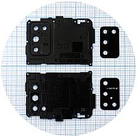 Скло камери Samsung Galaxy A02s A025F, A03s A037F, M02s M025F (чорне з рамкою)