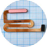 Шлейф Samsung Galaxy M13 M135F з кнопкою включення та сканером відбитка пальця (бронзовий)