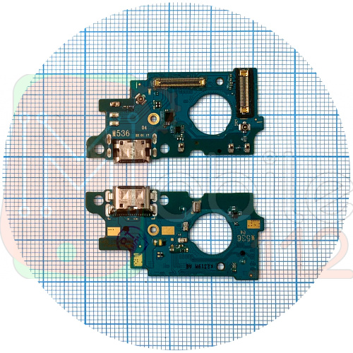 Шлейф Samsung Galaxy M53 5G M536B з роз'ємом зарядки та мікрофоном - нижня плата (оригінал Китай)