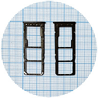 Тримач SIM карти Samsung Galaxy A10 2019 A105F (чорний на 2 SIM + MicroSD)