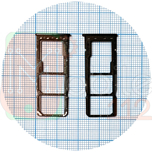Тримач SIM карти Samsung Galaxy A10 2019 A105F (чорний на 2 SIM + MicroSD)