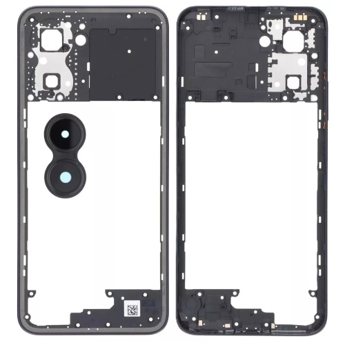 Рамка корпусу Realme C33 RMX3624 (чорна зі склом камери)