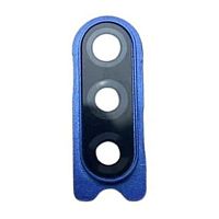 Стекло камеры Samsung Galaxy A20S A207F в рамке (с синей рамкой)