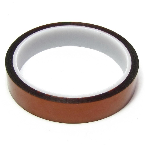 Термостійкий скотч каптоновий, коричневий 18 мм (max t 300 гр)