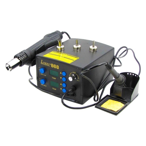 Паяльна станція LUKEY 868 фен, паяльник фото 2