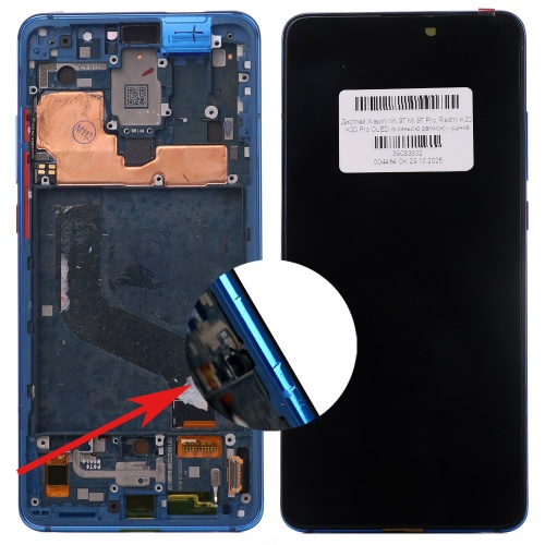Дисплей Xiaomi Mi 9T Mi 9T Pro, Redmi K20 K20 Pro + тачскрин (OLED с синей рамкой - уценка)