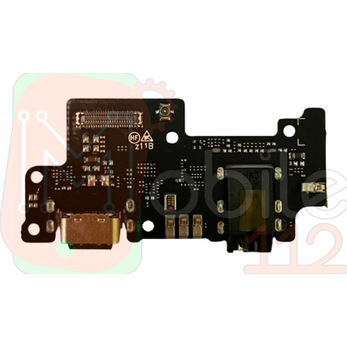Шлейф ZTE Blade V2020 Smart 8010 з роз'ємами зарядки та навушників, мікрофоном - нижня плата