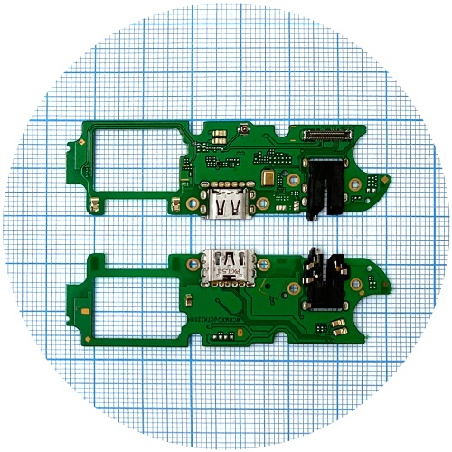 Шлейф Realme 3 Pro RMX1851 з роз'ємами зарядки, навушників та мікрофоном - нижня плата фото 2 Шлейф Realme 3 Pro RMX1851 з роз'ємами зарядки, навушників та мікрофоном - нижня плата фото 2