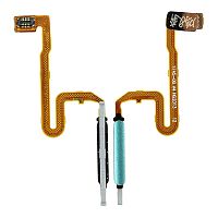 Шлейф Xiaomi Redmi Note 10 Pro, Note 10 Pro Max з кнопкою включення та сканером відбитка пальця (AAA бронзовий)