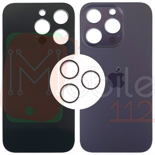 Задня кришка Apple iPhone 14 Pro (фіолетова оригінал Китай з кільцями)