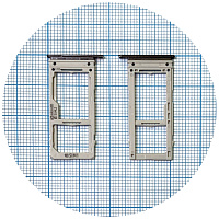 Тримач SIM карти Samsung Galaxy S10e G970F, S10 G973F, S10 Plus G975 (сірий 2 SIM (1 SIM + Micro SD))