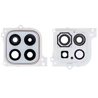 Стекло камеры Samsung Galaxy A22 5G A226B (белое в рамке)