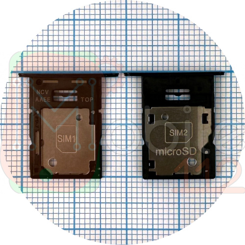 Тримач Sim картки Samsung Galaxy A15 A155F (чорний 2 SIM (1 SIM + Micro SD))